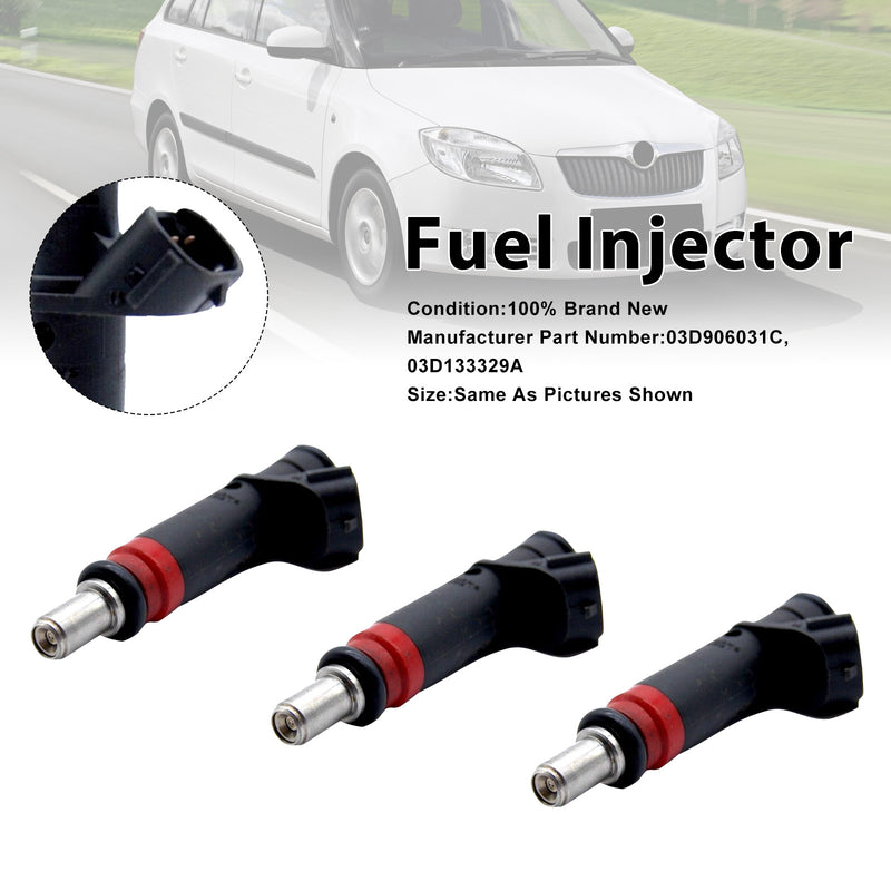 VW Polo 2001-2008 For Skoda Fabia 2001-2007 03D906031C 3Pcs Fuel Injector