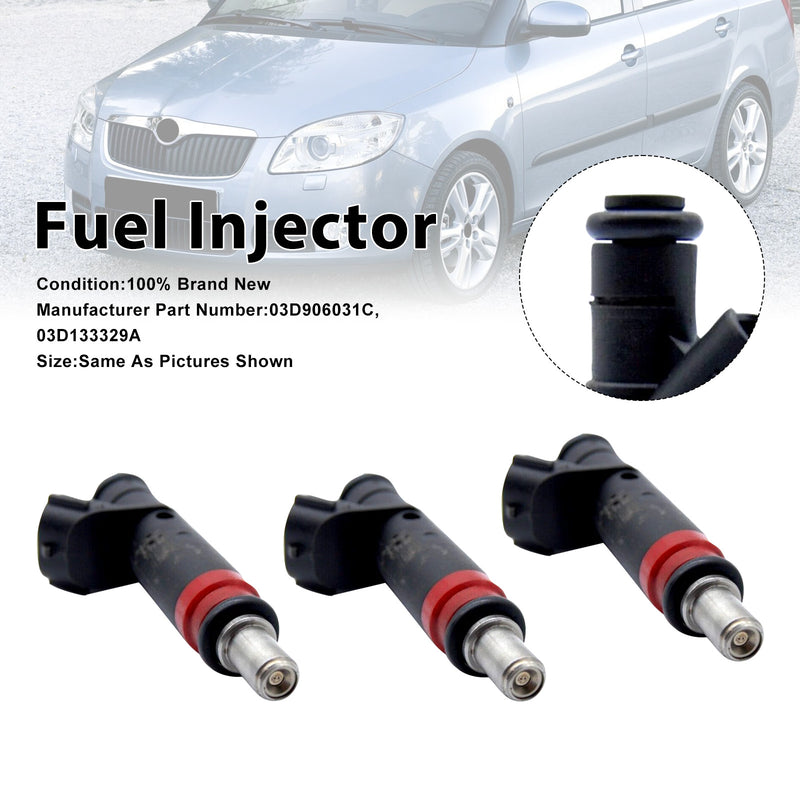 VW Polo 2001-2008 For Skoda Fabia 2001-2007 03D906031C 3Pcs Fuel Injector