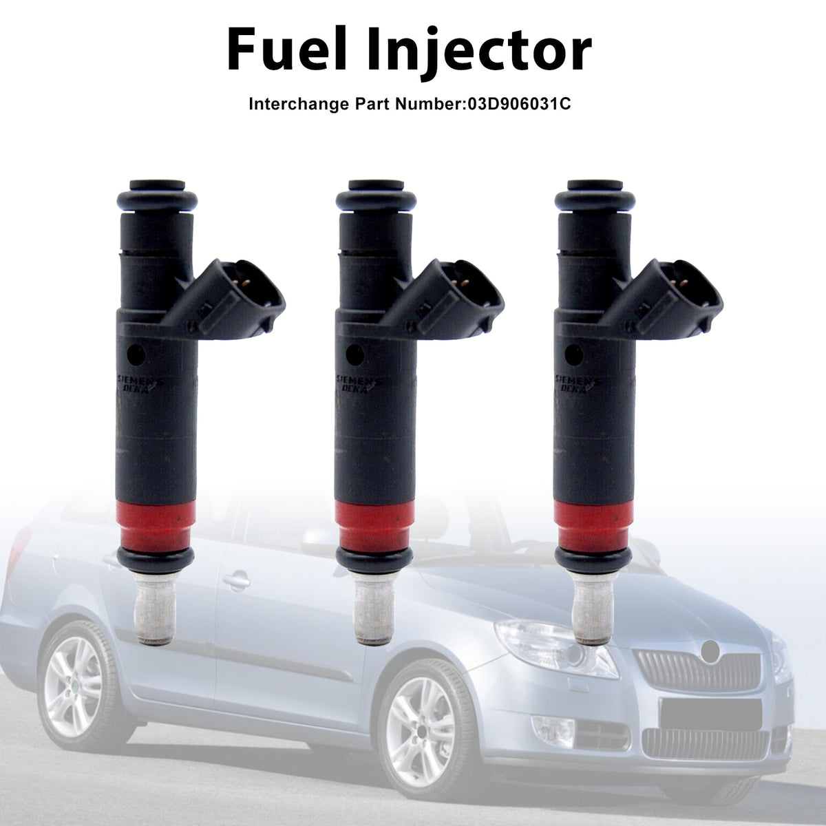 VW Polo 2001-2008 For Skoda Fabia 2001-2007 03D906031C 3Pcs Fuel Injector