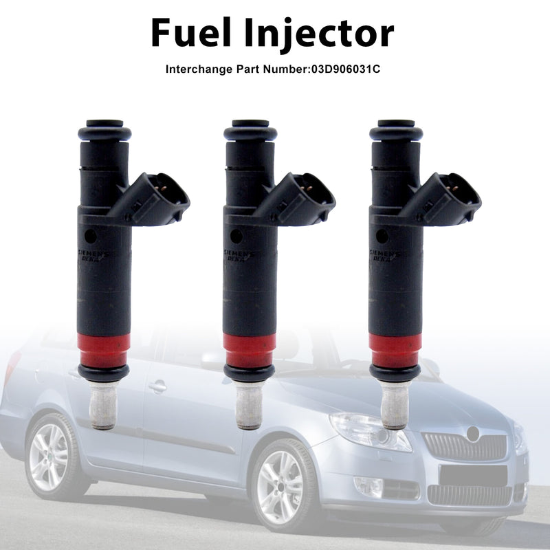 VW Polo 2001-2008 For Skoda Fabia 2001-2007 03D906031C 3Pcs Fuel Injector