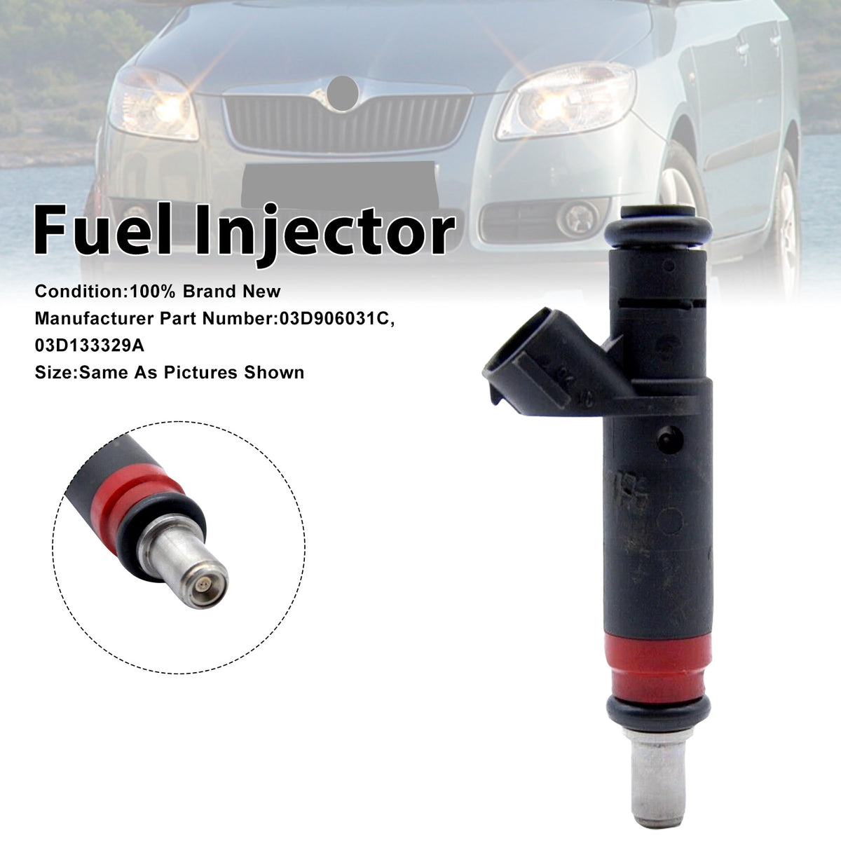 VW Polo 2001-2008 For Skoda Fabia 2001-2007 03D906031C 1PCS Fuel Injector