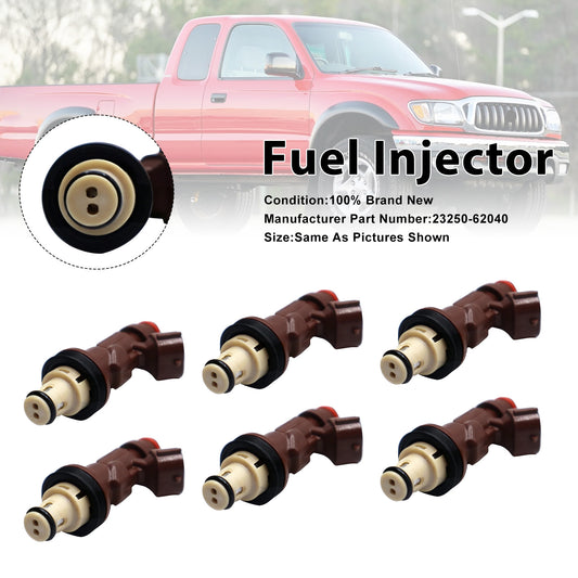 Toyota Tundra 1998-2004 Tacoma 1998-2004 23250-62040 6PCS Fuel Injector