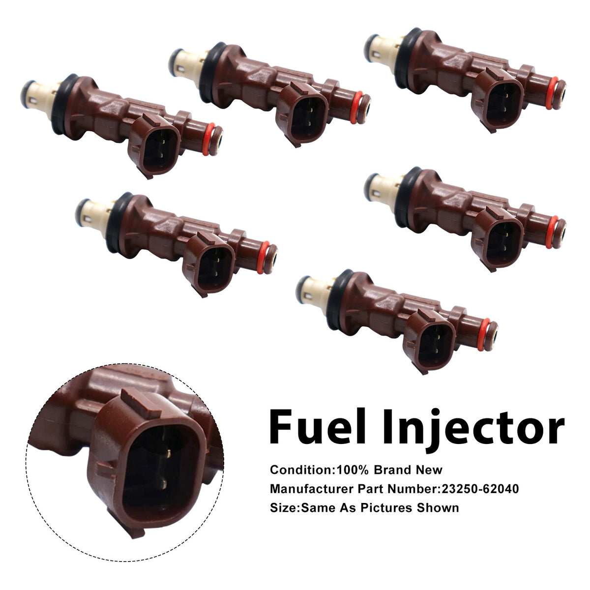 Toyota Tundra 1998-2004 Tacoma 1998-2004 23250-62040 6PCS Fuel Injector