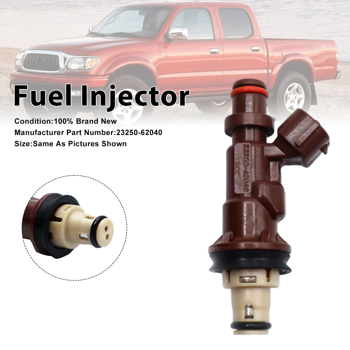 Toyota Tundra 1998-2004 Tacoma 1998-2004 23250-62040 1PCS Fuel Injector