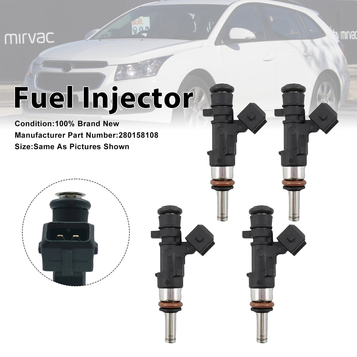 Holden Cruze JH 1.6L A16LET 2013-2016 0280158108 4PCS Fuel Injector