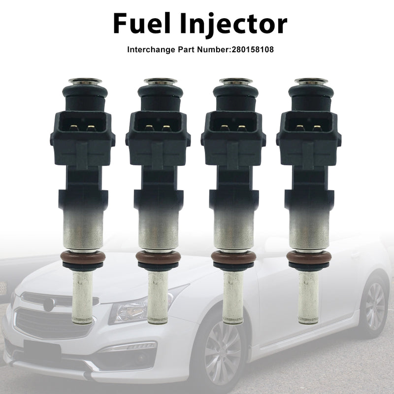 Holden Cruze JH 1.6L A16LET 2013-2016 0280158108 4PCS Fuel Injector