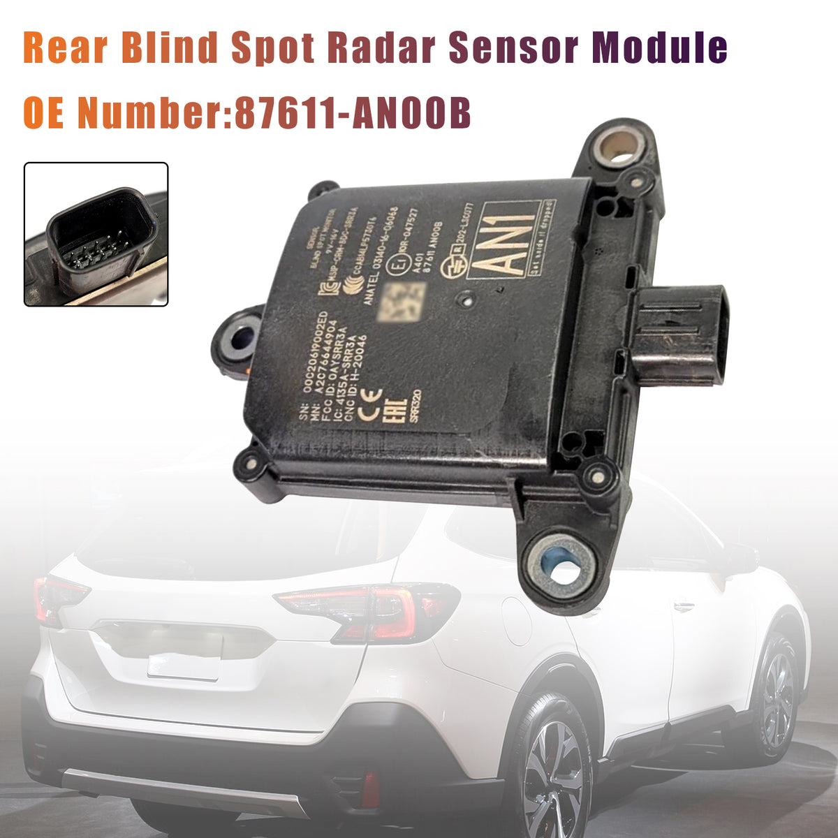 Subaru Legacy Outback 2020-2024 Rear Blind Spot Radar Sensor Module 87611-AN00B