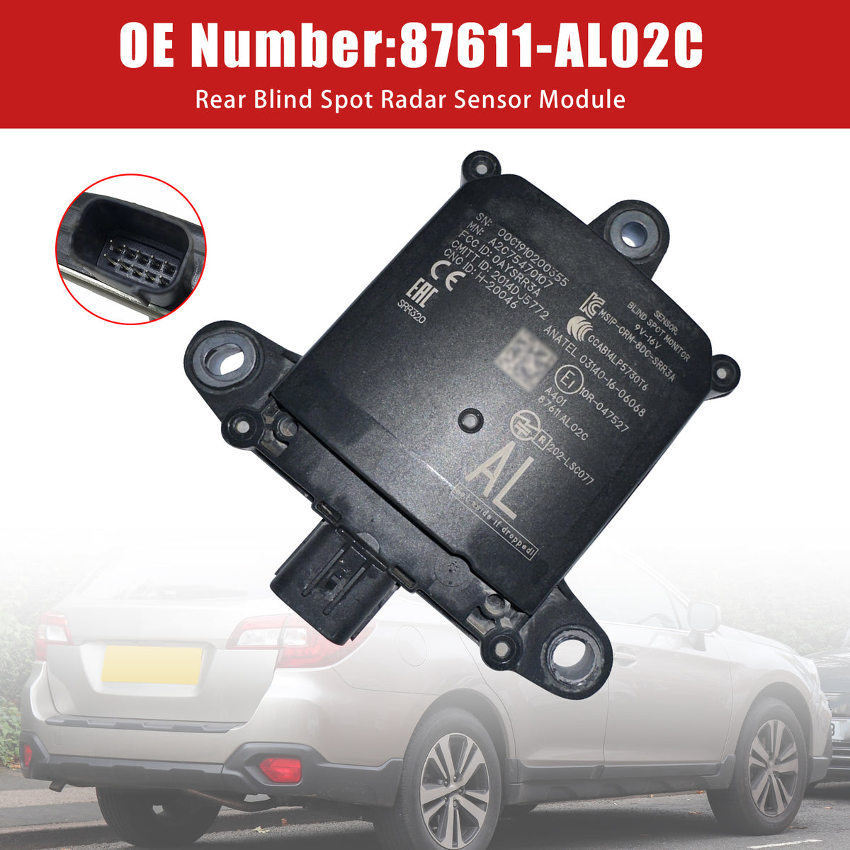 Subaru Outback 2018-2019 Rear Blind Spot Radar Sensor Module 87611-AL02C