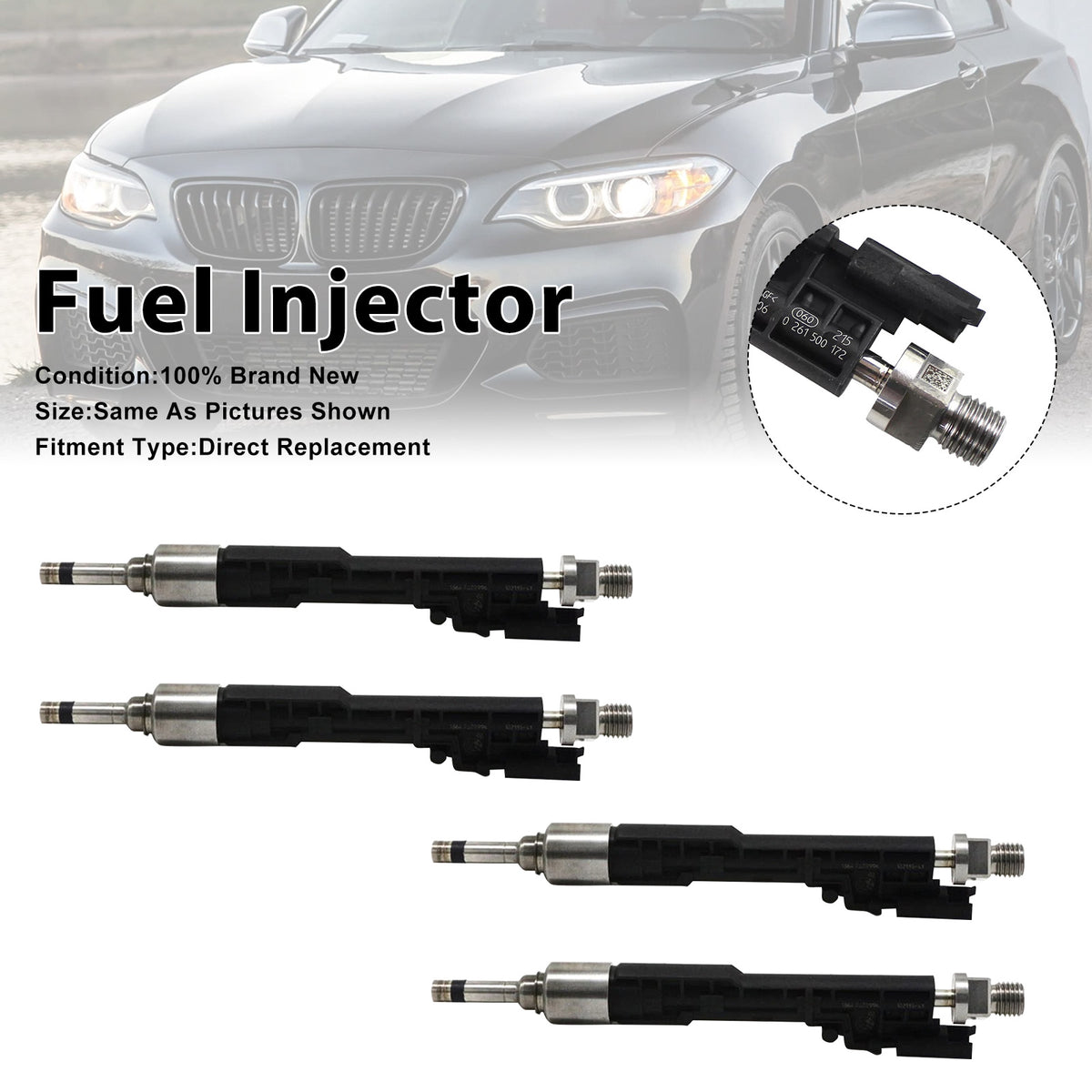 BMW 335I 428I 2014-2016 M235I 2014-2016 0261500172 4PCS Fuel Injector
