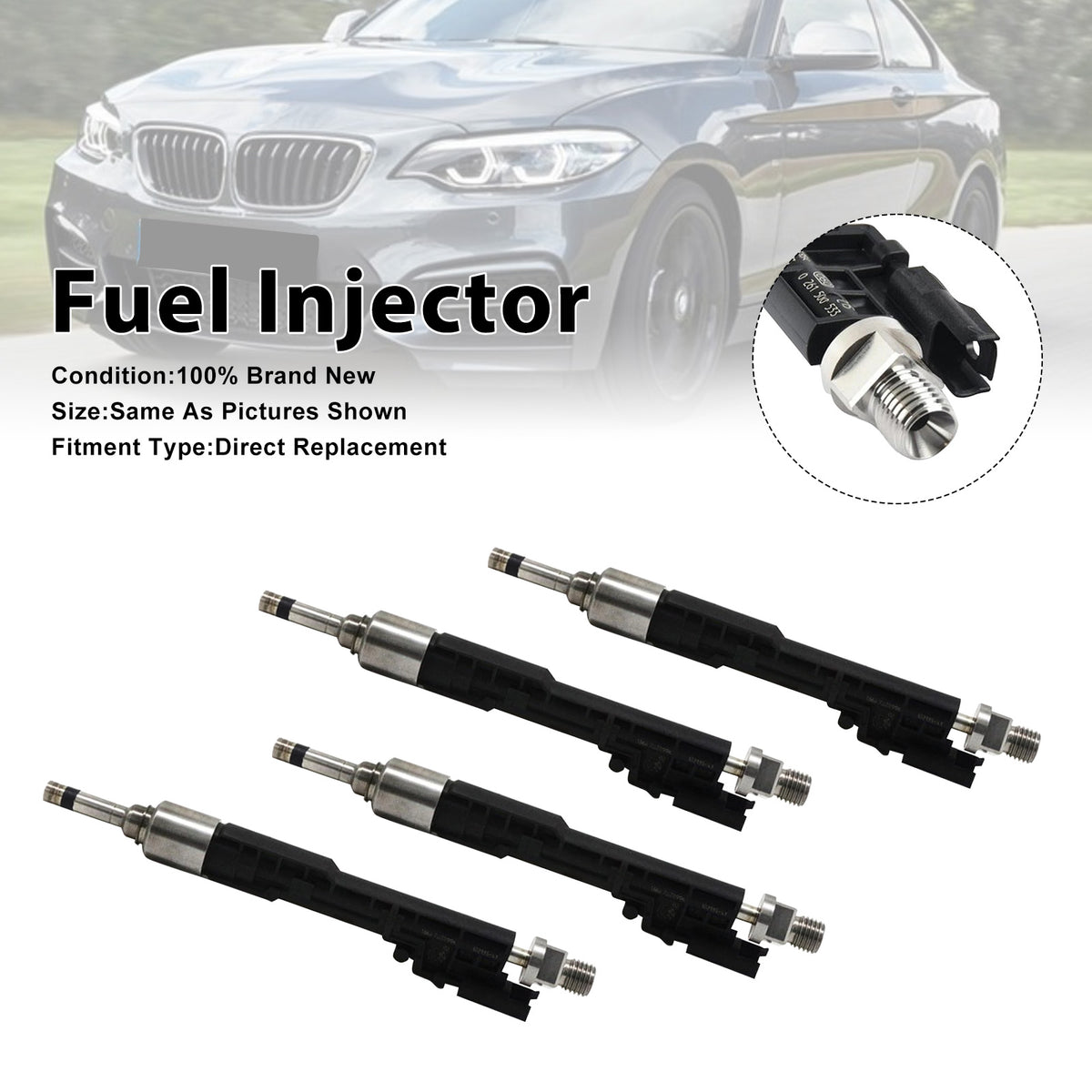 BMW 335I 428I 2014-2016 M235I 2014-2016 0261500172 4PCS Fuel Injector