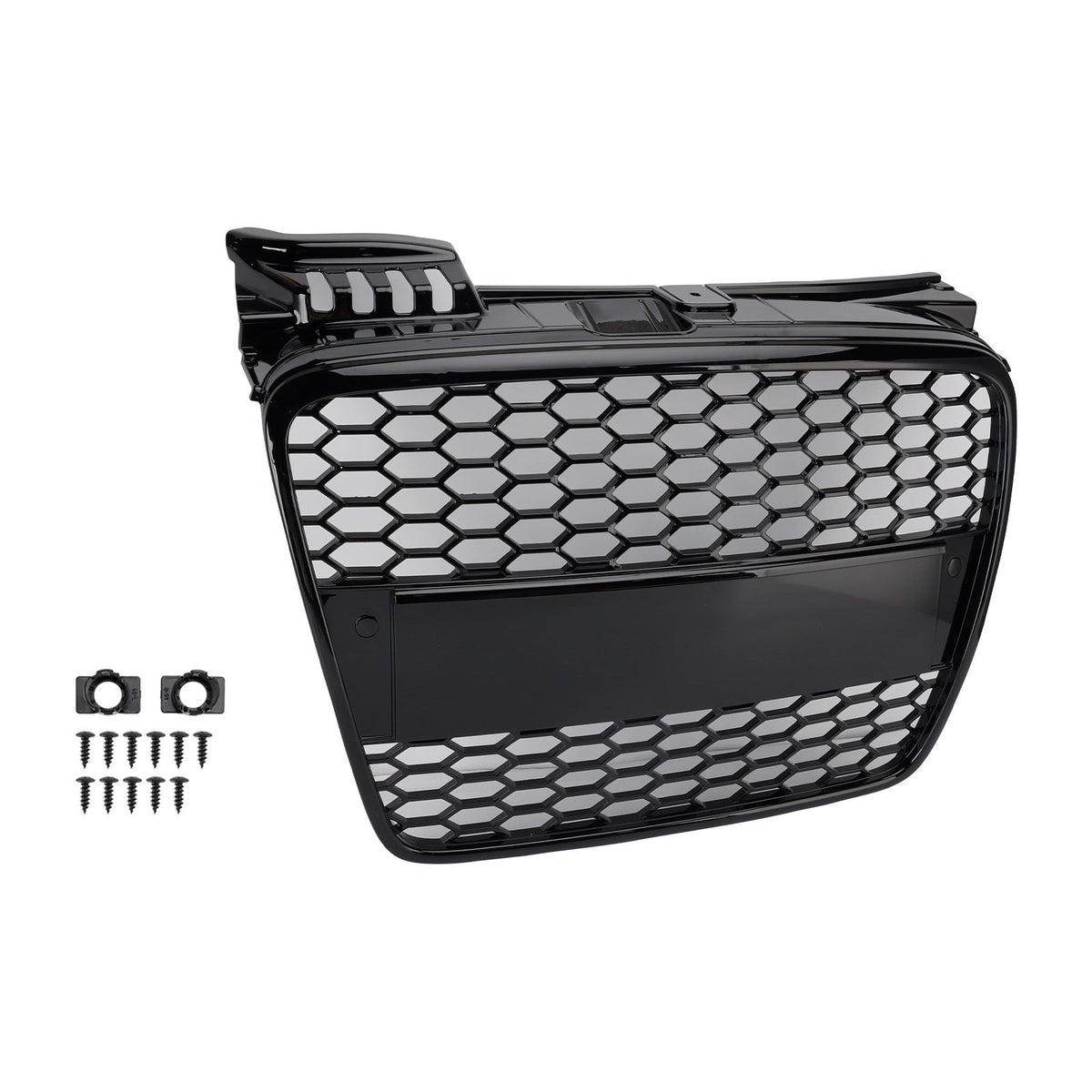 RS4 Style Front Honeycomb Mesh Grille Grill Fit Audi A4 B7 S-Line 2005-2008