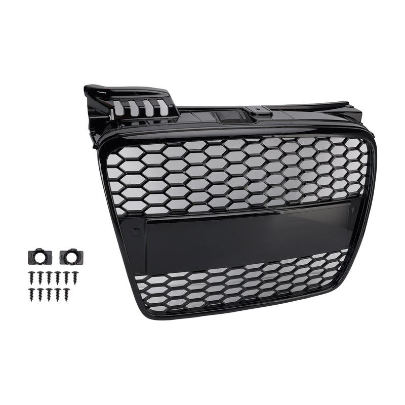 RS4 Style Front Honeycomb Mesh Grille Grill Fit Audi A4 B7 S-Line 2005-2008