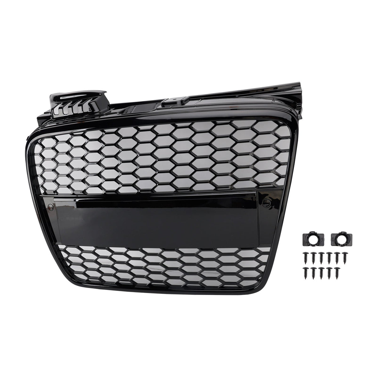 RS4 Style Front Honeycomb Mesh Grille Grill Fit Audi A4 B7 S-Line 2005-2008