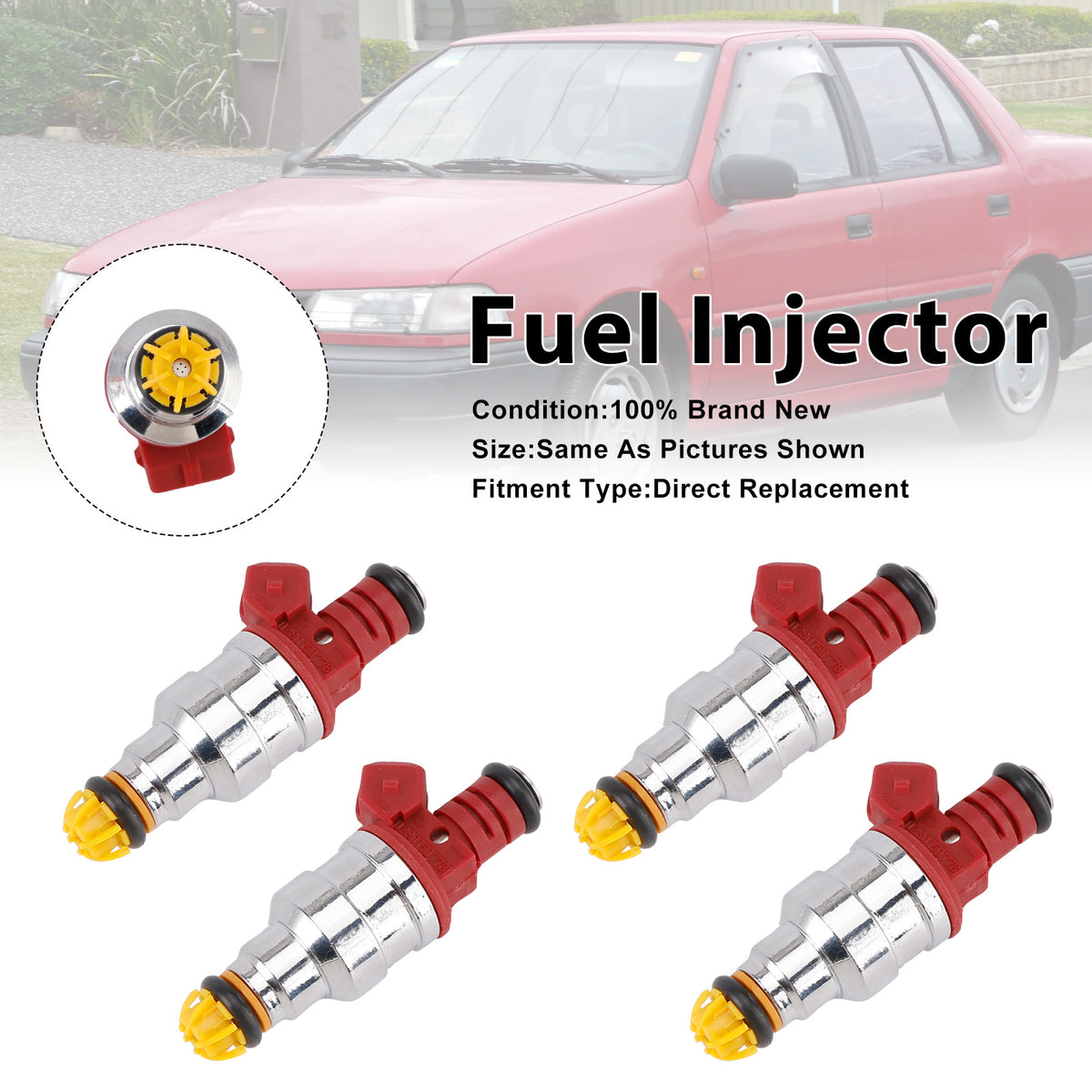 Hyundai Excel 1990-1994 Scoupe 1991-1992 0280150788 4PCS Fuel Injector