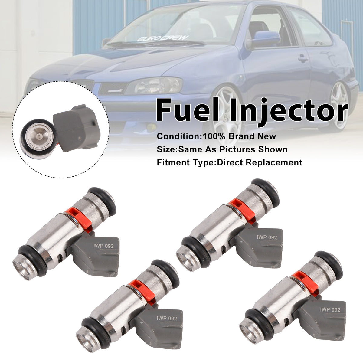 Seat Leon 1999-2006 For VW Polo 1999-2001 IWP092 4PCS Fuel Injector