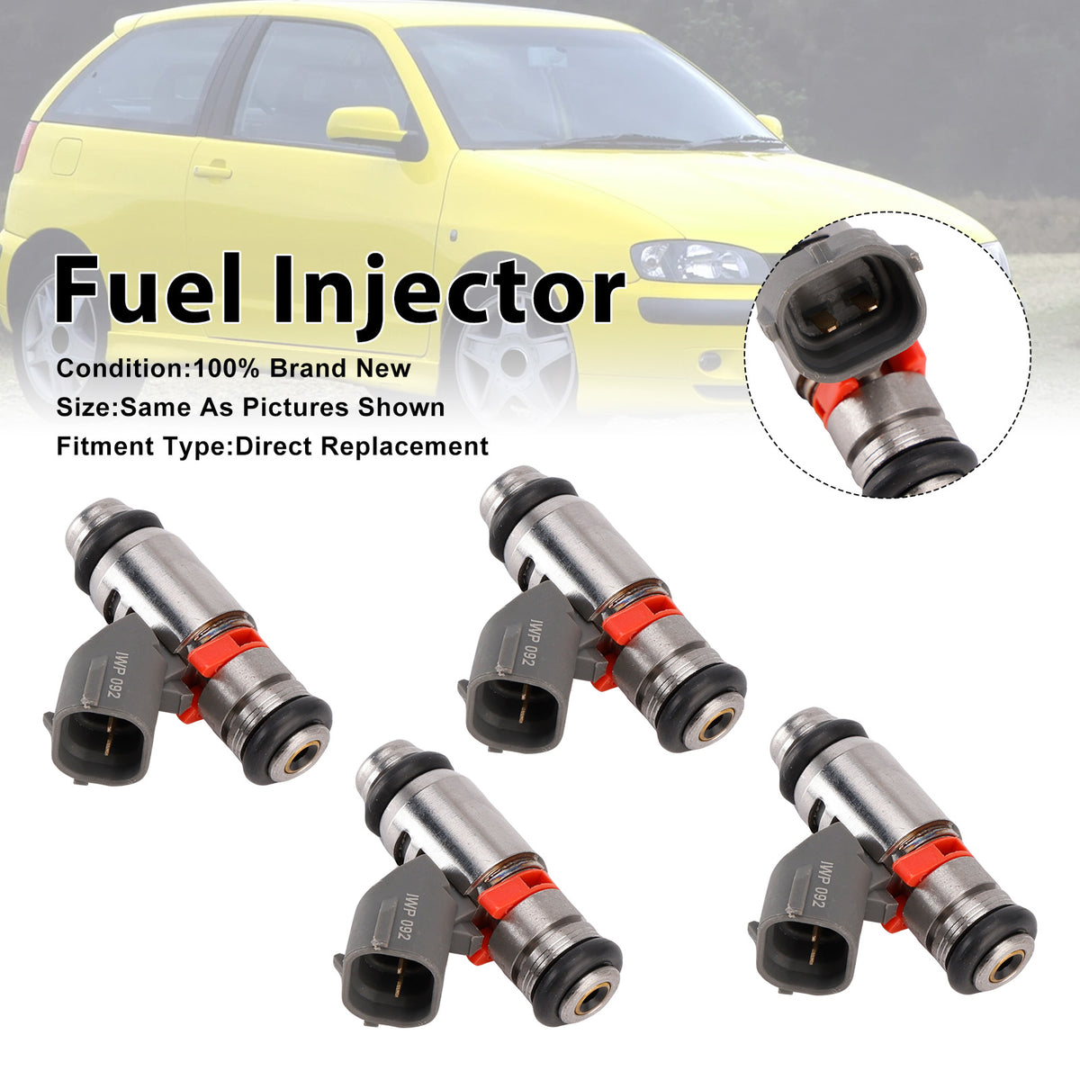Seat Leon 1999-2006 For VW Polo 1999-2001 IWP092 4PCS Fuel Injector