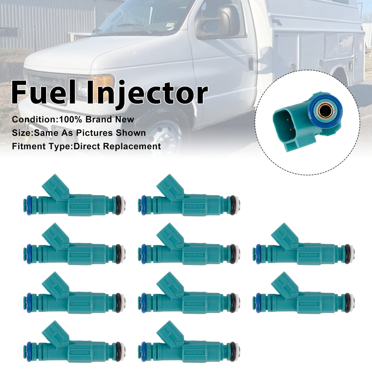 Ford E-350 E-450 Super Duty 2004-2009 0280156217 10Pcs Fuel Injector
