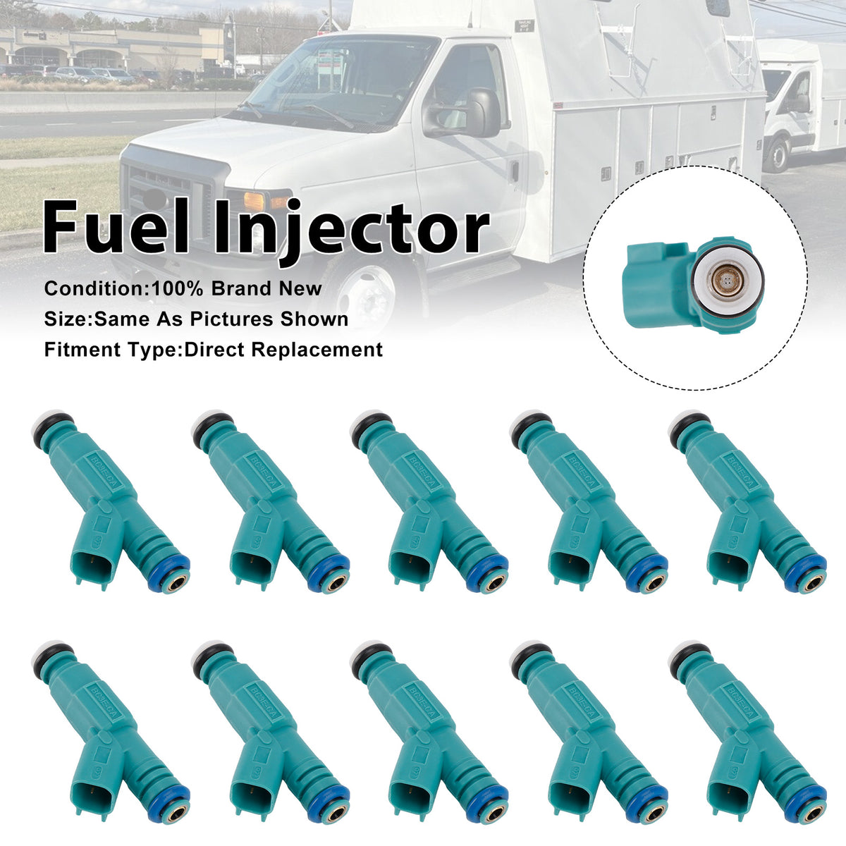 Ford E-350 E-450 Super Duty 2004-2009 0280156217 10Pcs Fuel Injector