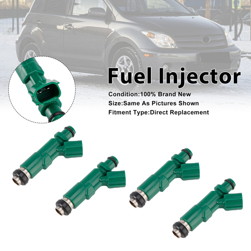 Scion xA 2004-2006 For Toyota Echo 2000-2005 23250-21020 4PCS Fuel Injector