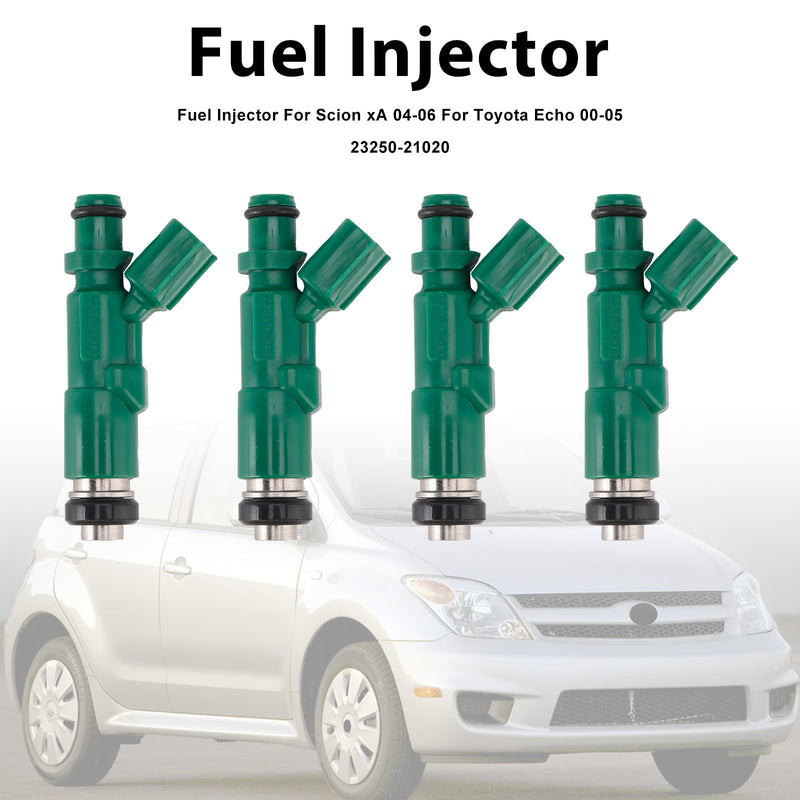Scion xA 2004-2006 For Toyota Echo 2000-2005 23250-21020 4PCS Fuel Injector