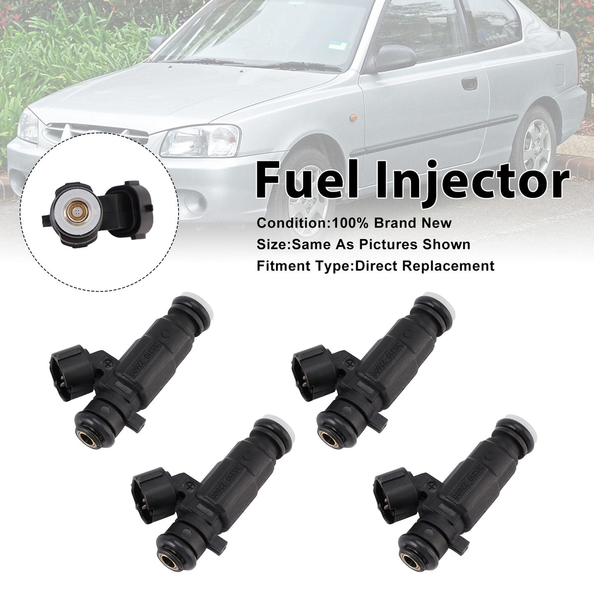 Hyundai Accent 2000-2005 Getz 2003-2005 35310-22600 4PCS Fuel Injector