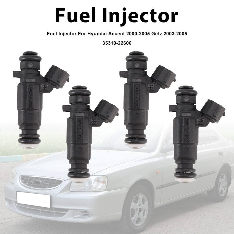 Hyundai Accent 2000-2005 Getz 2003-2005 35310-22600 4PCS Fuel Injector
