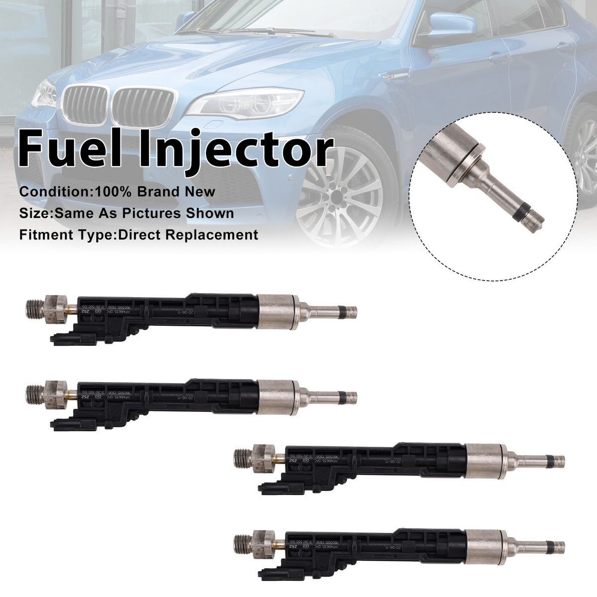 BMW 5 Series 2011-2016 X5 2011-2013 0261500109 4PCS Fuel Injector