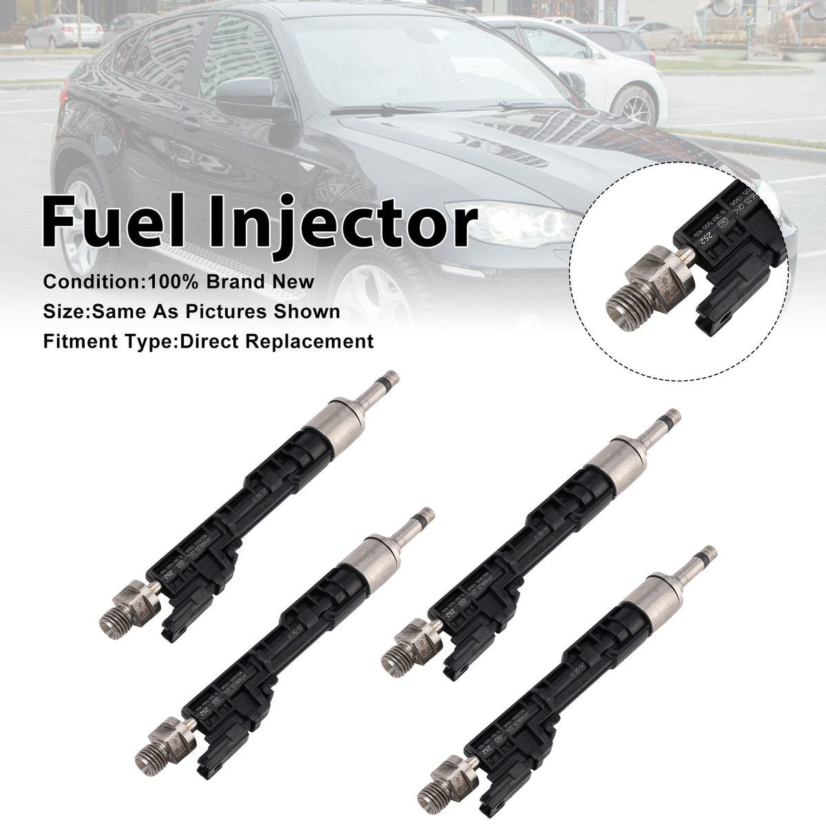 BMW 5 Series 2011-2016 X5 2011-2013 0261500109 4PCS Fuel Injector