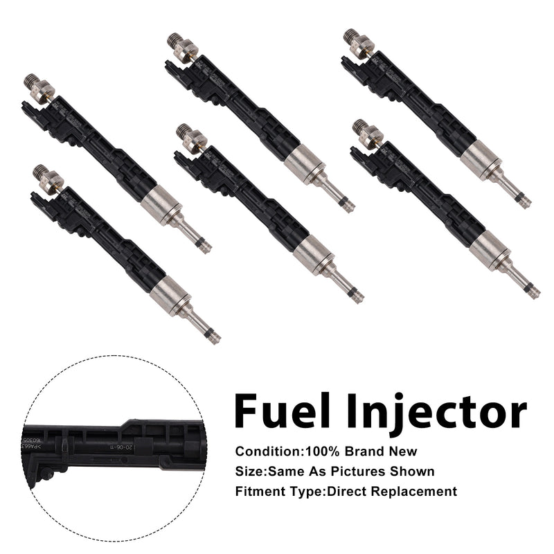BMW 5 Series GT 2011-2016 X5 2011-2013 0261500109 6PCS Fuel Injector