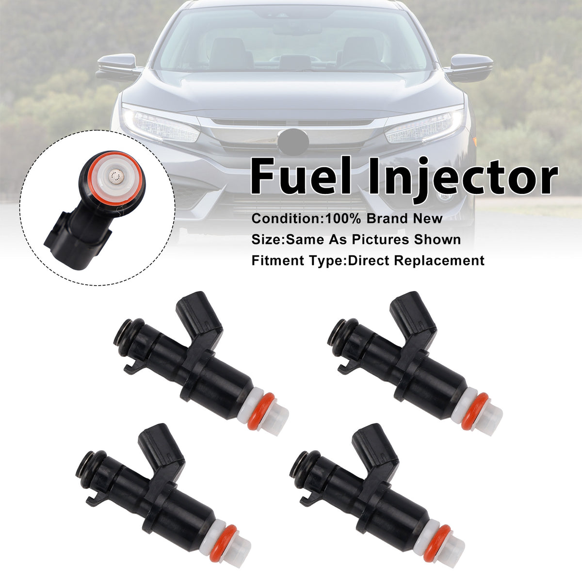 HONDA CIVIC 2016-2021 16450-5BA-A01 164505BAA01 4PCS Fuel Injector
