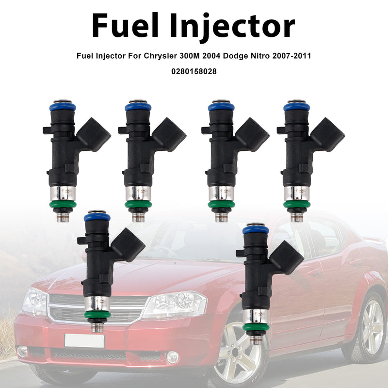 Chrysler 300M 2004 Dodge Nitro 2007-2011 0280158028 6PCS Fuel Injector