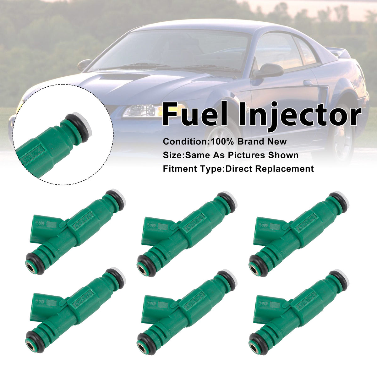 Ford Mustang 1999-2020 Jeep Liberty 2002-2003 0280155789 6PCS Fuel Injector