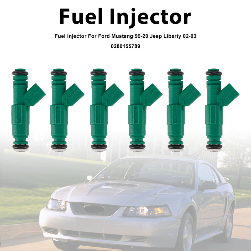 Ford Mustang 1999-2020 Jeep Liberty 2002-2003 0280155789 6PCS Fuel Injector