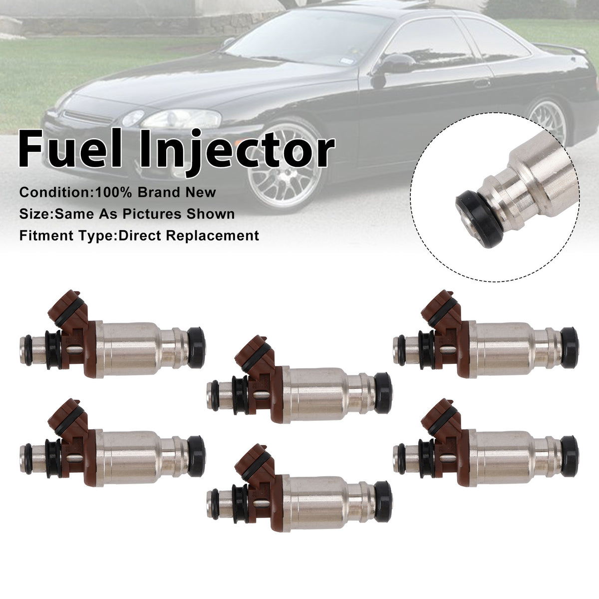 Lexus SC300 1992-1994 GS300 1993-1994 23250-46030 6PCS Fuel Injector