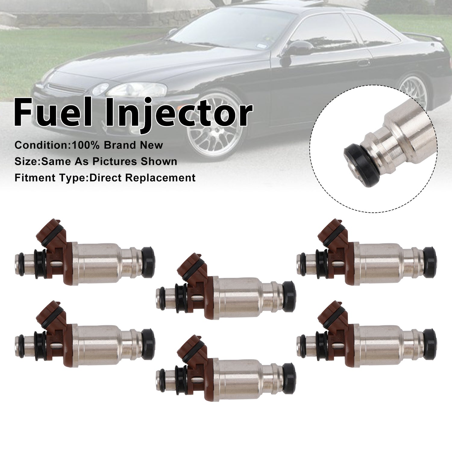 Lexus SC300 1992-1994 GS300 1993-1994 23250-46030 6PCS Fuel Injector