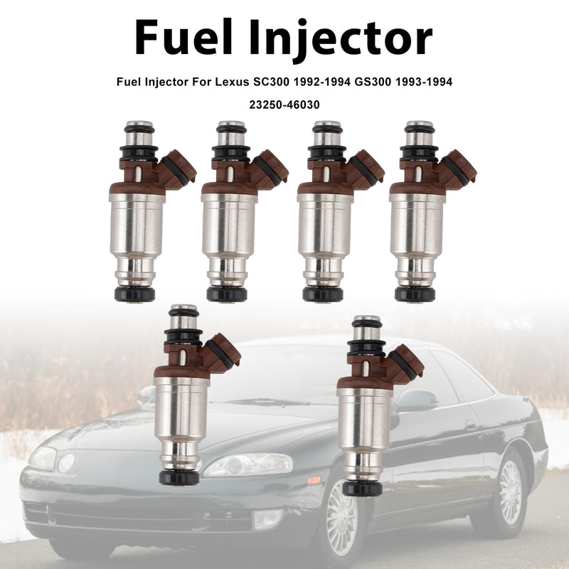 Lexus SC300 1992-1994 GS300 1993-1994 23250-46030 6PCS Fuel Injector