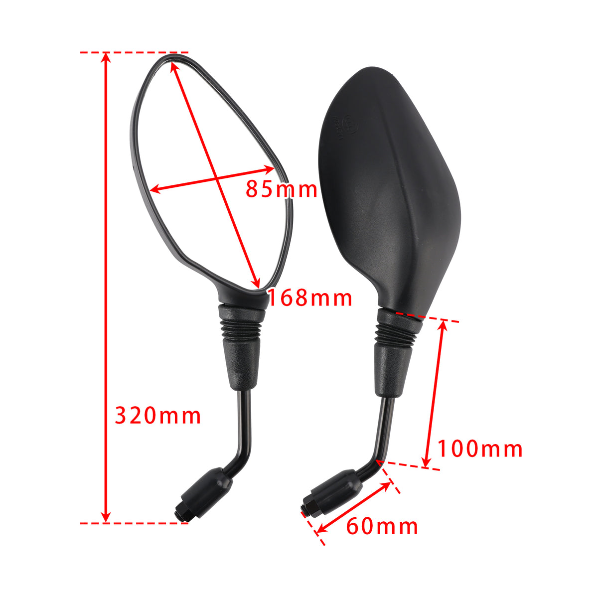 Honda CRF250L Rally CRF250M 2013-2020 Replacement Mirror Set Left & Right