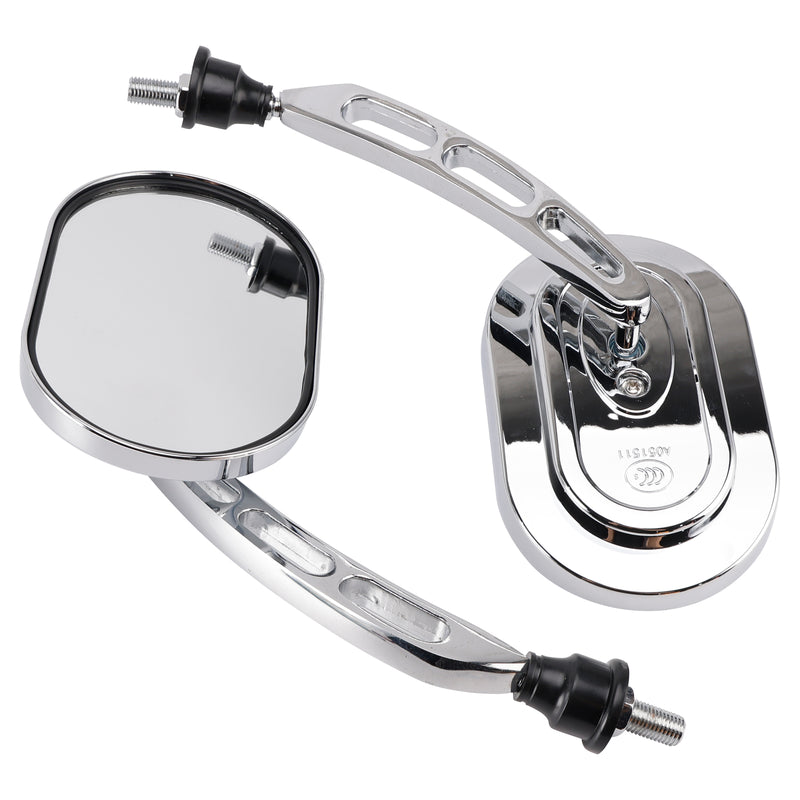 Choppers Cruiser Custom 10mm Chrome Motorcycle Rearview Side Mirrors