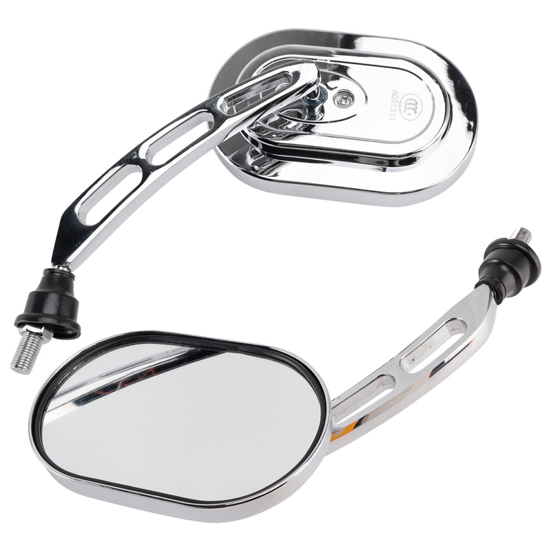 Choppers Cruiser Custom 10mm Chrome Motorcycle Rearview Side Mirrors