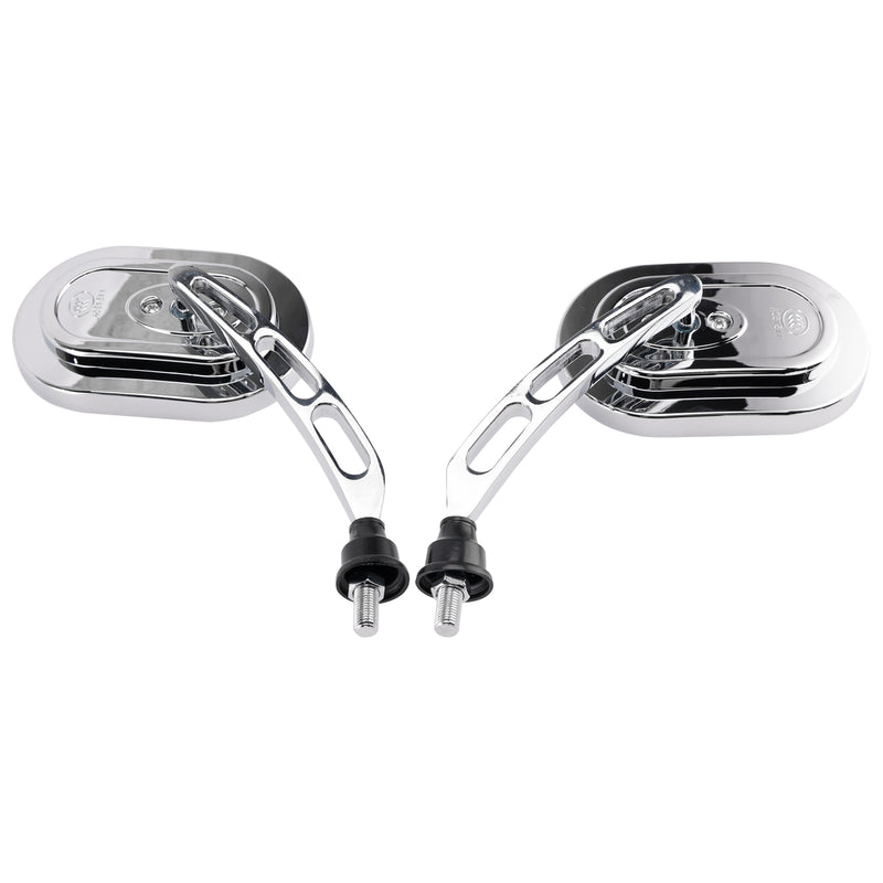Choppers Cruiser Custom 10mm Chrome Motorcycle Rearview Side Mirrors