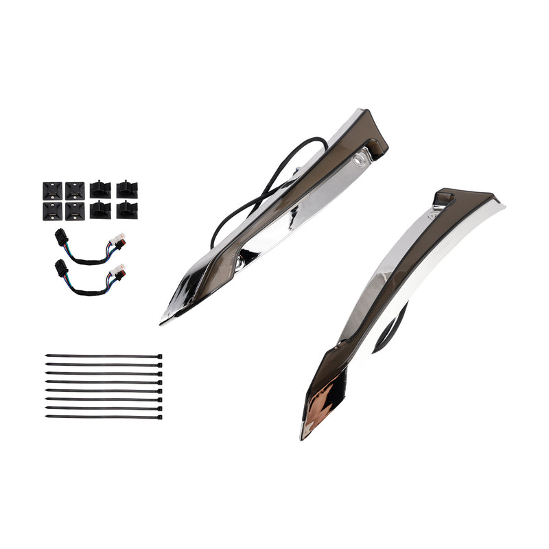 Touring Road Glide 2014-2023 Windshield Trim LED Turn Signal Lights