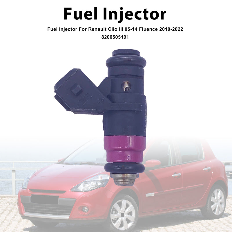 Renault Clio III 2005-2014 Fluence 2010-2022 8200505191 1PCS Fuel Injector