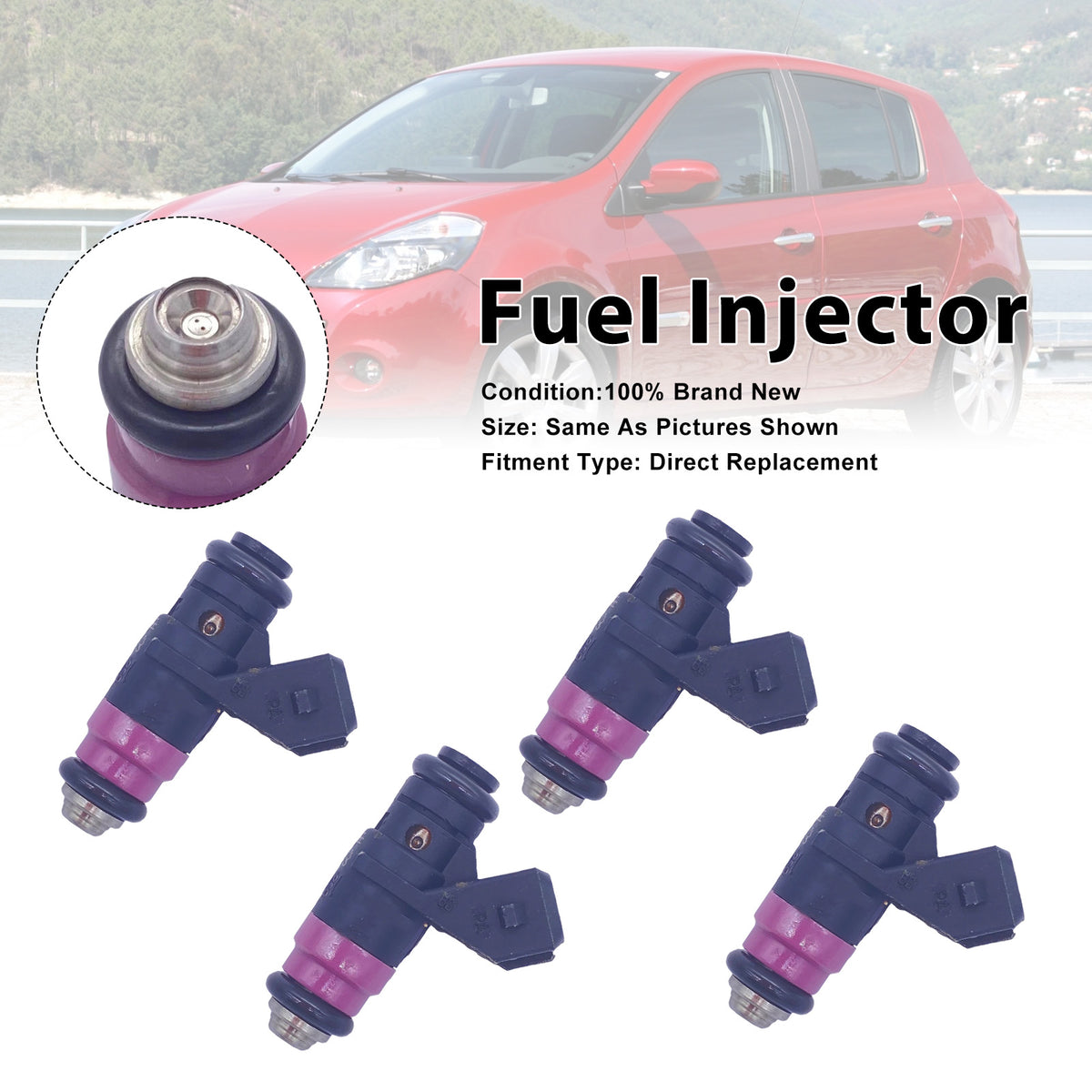 Renault Clio III 2005-2014 Fluence 2010-2022 8200505191 4PCS Fuel Injector
