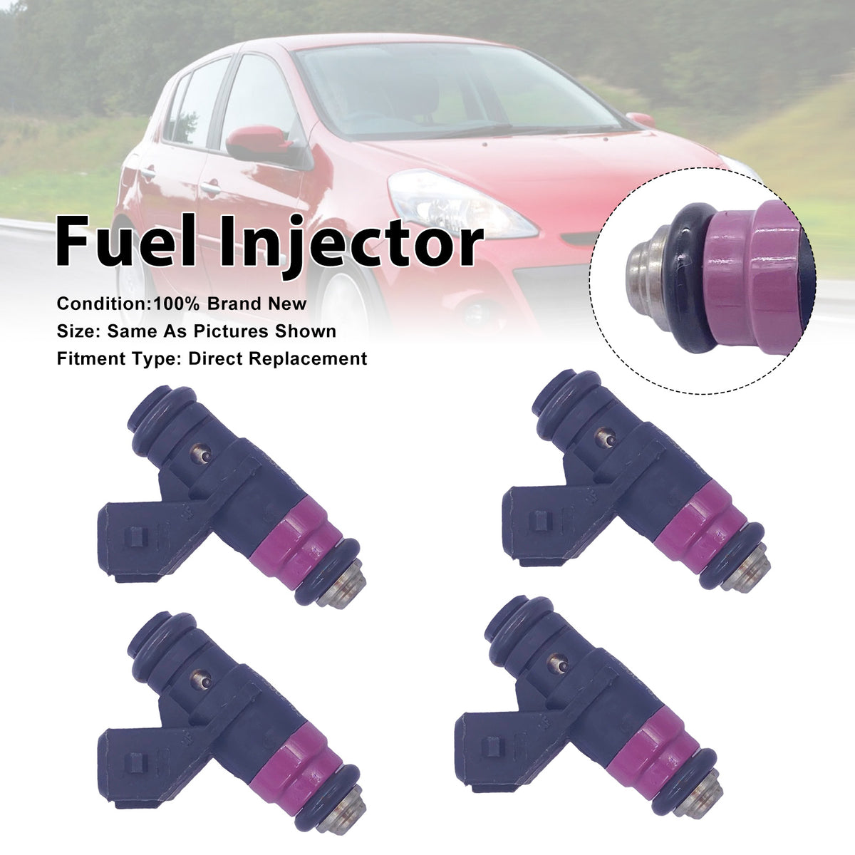 Renault Clio III 2005-2014 Fluence 2010-2022 8200505191 4PCS Fuel Injector