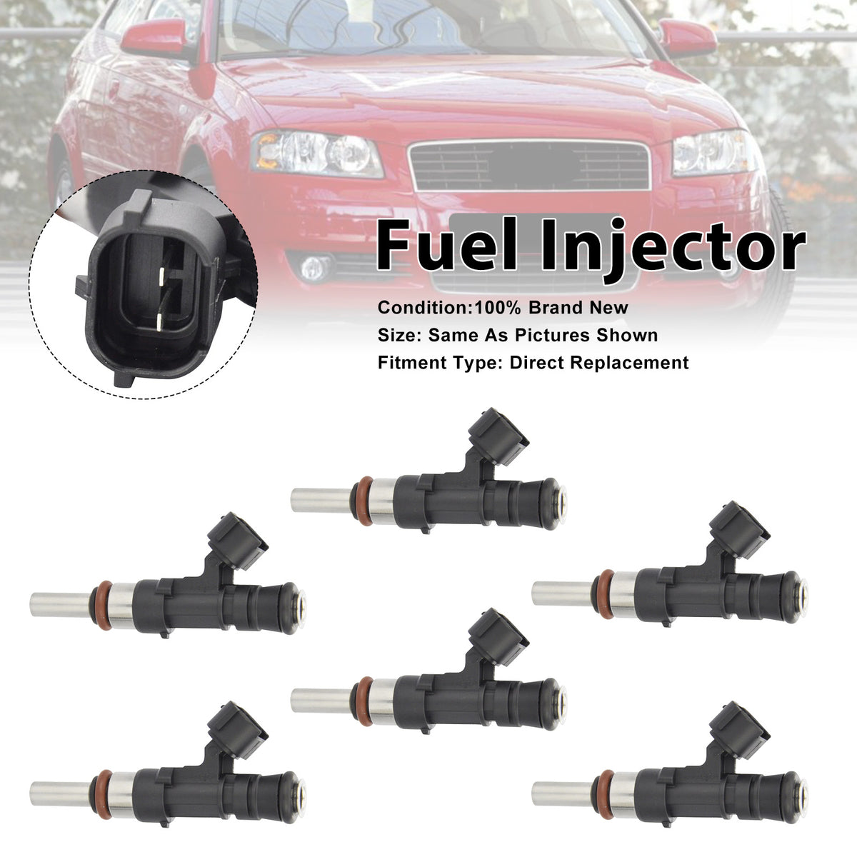 Audi A3 Quattro 2006-2009 TT Quattro 2008-2009 0280158121 6PCS Fuel Injector