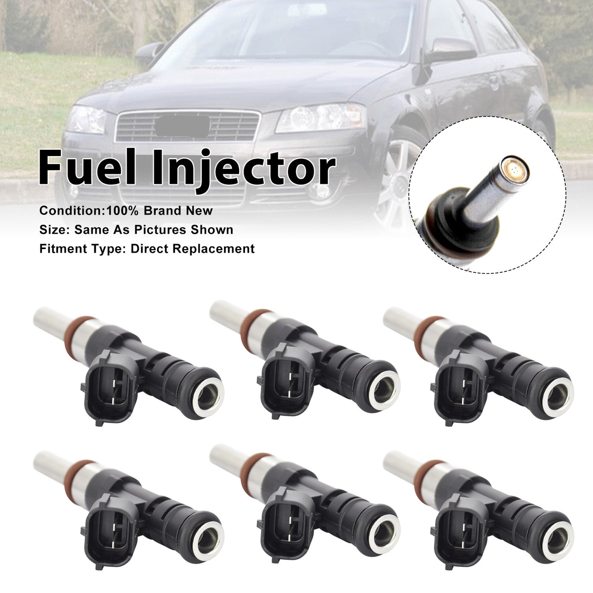 Audi A3 Quattro 2006-2009 TT Quattro 2008-2009 0280158121 6PCS Fuel Injector