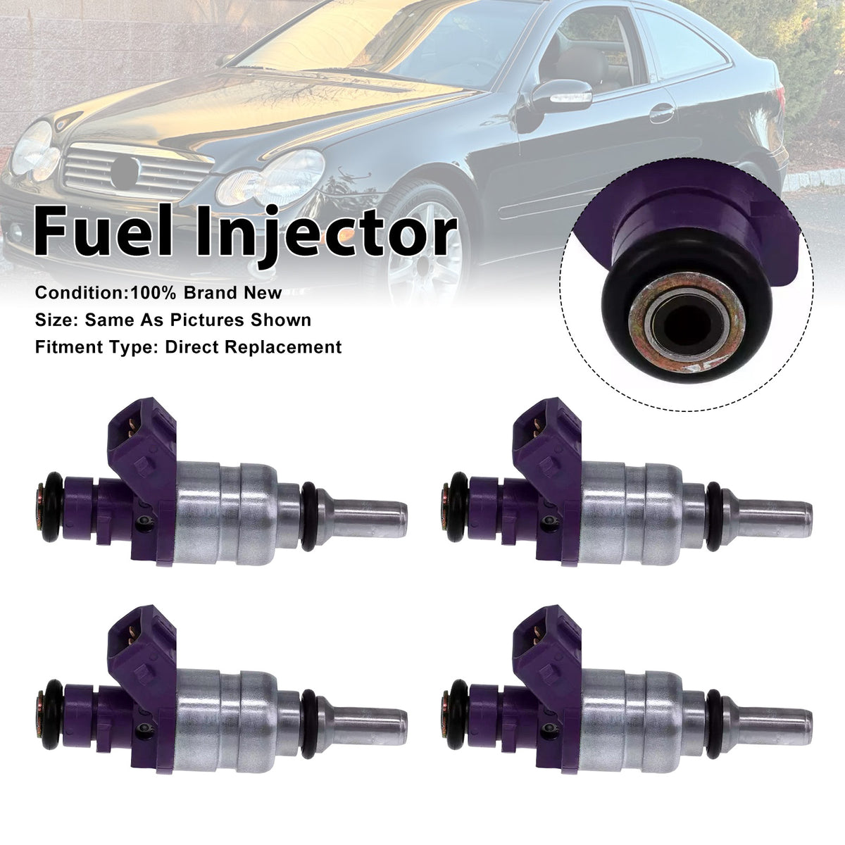 Mercedes-Benz C230 2002 SLK230 2001-2004 0000787249 4PCS Fuel Injector