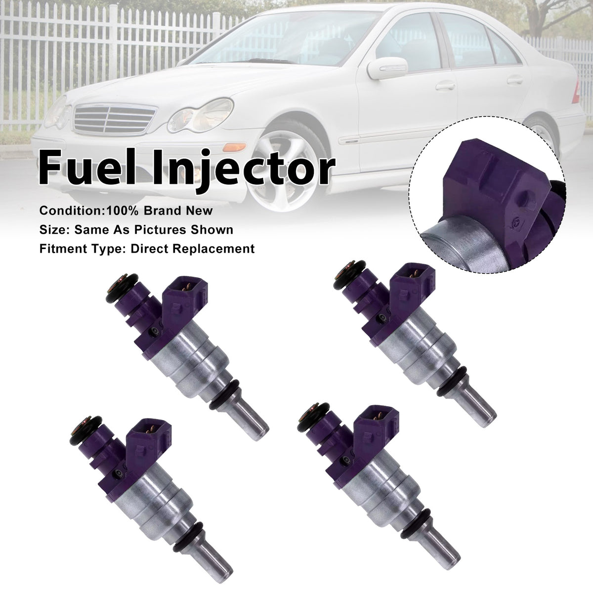 Mercedes-Benz C230 2002 SLK230 2001-2004 0000787249 4PCS Fuel Injector