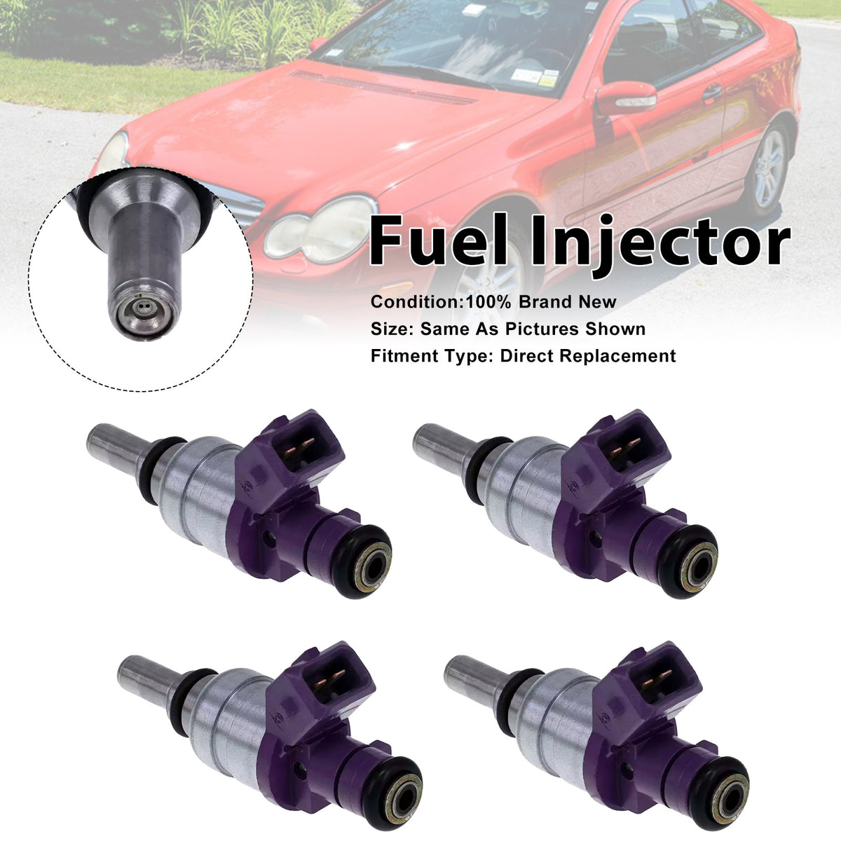 Mercedes-Benz C230 2002 SLK230 2001-2004 0000787249 4PCS Fuel Injector