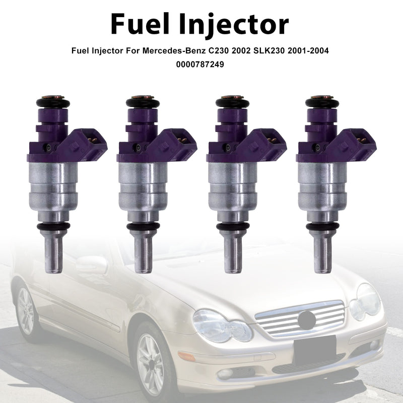 Mercedes-Benz C230 2002 SLK230 2001-2004 0000787249 4PCS Fuel Injector